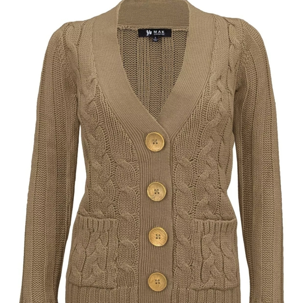 Ye Mak Cardigan in Mocha